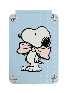 Peanuts™ Snoopy "Bowtie" Compact Mirror - Light Blue with Pink Bow